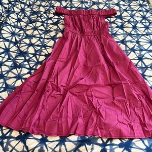 Anthropologie Maeve Fushia cotton dress